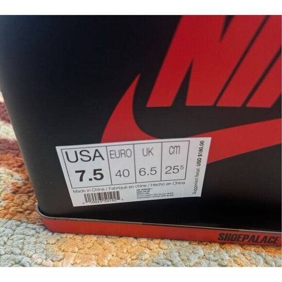 Nike Air Jordan 1 Size 7.5 Men Retro High OG SP Gina Special Lunchbox CD7071-001 - Picture 7 of 7